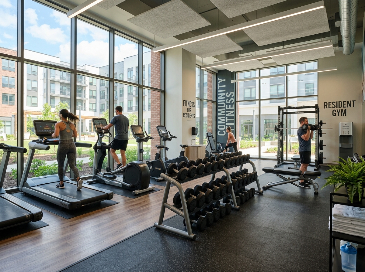 In-house gym inside Aeronest apartment complex